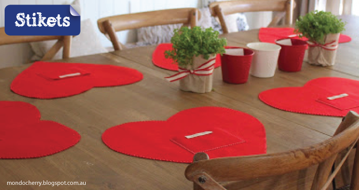 mesa corazon san valentin